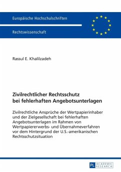 Zivilrechtlicher Rechtsschutz bei fehlerhaften Angebotsunterlagen (eBook, PDF) - Khalilzadeh, Rassul