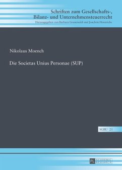 Die Societas Unius Personae (SUP) (eBook, ePUB) - Nikolaus Moench, Moench