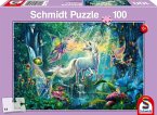Schmidt 56254 - Im Land der Fabelwesen, Einhorn, 100 Teile, Puzzle