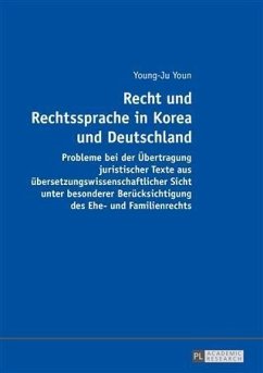 Recht und Rechtssprache in Korea und Deutschland (eBook, PDF) - Youn, Young-Ju
