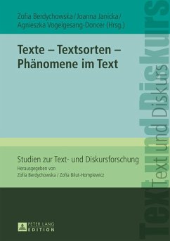 Texte - Textsorten - Phaenomene im Text (eBook, PDF)