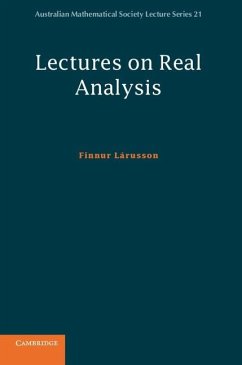 Lectures on Real Analysis (eBook, ePUB) - Larusson, Finnur
