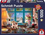 Schmidt 58344 - Am Puzzletisch, 1000 Teile, Premium-Puzzle