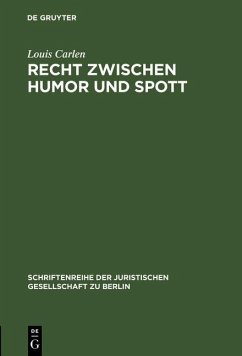 Recht zwischen Humor und Spott (eBook, PDF) - Carlen, Louis