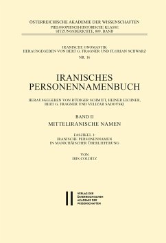 Iranisches Personennamenbuch / Iranische Personennamen in Manichäischer Überlieferung (eBook, PDF) - Colditz, Iris