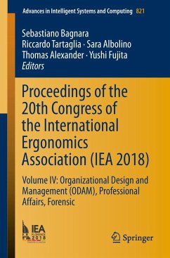 Proceedings of the 20th Congress of the International Ergonomics Association (IEA 2018)