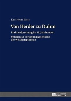 Von Herder zu Duhm (eBook, PDF) - Bassy, Karl-Heinz