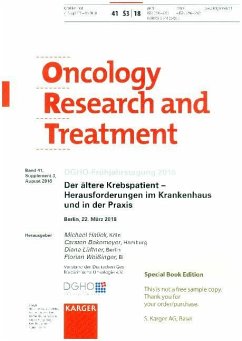 Der ältere Krebspatient - Herausforderungen im Krankenhaus und in der Praxis