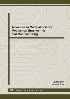 Advances in Material Science, Mechanical Engineering and Manufacturing (eBook, PDF)