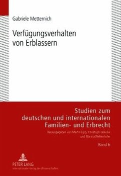 Verfuegungsverhalten von Erblassern (eBook, PDF) - Metternich, Gabriele