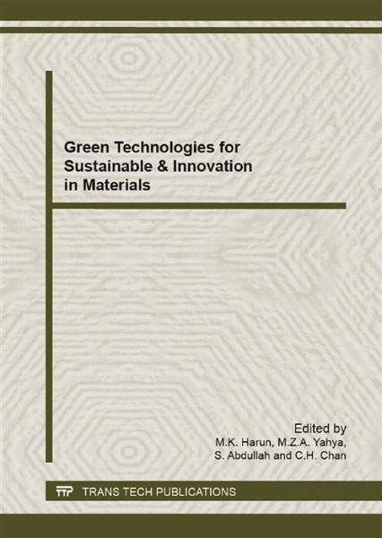 Green Technologies for Sustainable & Innovation in Materials (eBook, PDF)