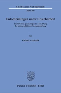 Entscheidungen unter Unsicherheit. - Ahrendt, Christian