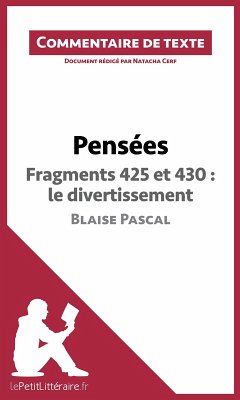 Cover Pensées de Blaise Pascal - Fragments 425 et 430 : le divertissement (eBook, ePUB)