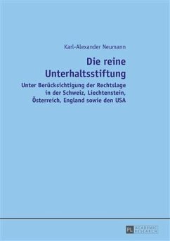 Die reine Unterhaltsstiftung (eBook, PDF) - Neumann, Karl-Alexander