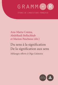 Du sens a la signification / De la signification aux sens (eBook, PDF)