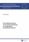 Der Darlehensverzicht in der Gewinnermittlung fuer auslaendische Immobilieninvestoren (eBook, PDF)