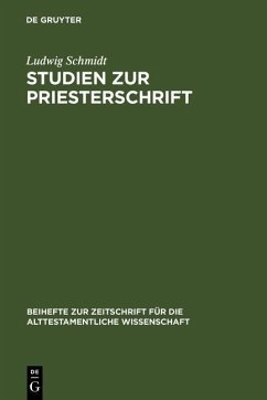 Cover Studien zur Priesterschrift (eBook, PDF)