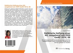 Deliktische Haftung einer AG, ausgehend von OGH GesRZ 2016, 68