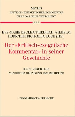 Der »Kritisch-exegetische Kommentar« in seiner Geschichte (eBook, PDF)