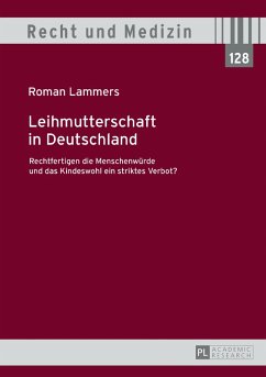Leihmutterschaft in Deutschland (eBook, PDF) - Lammers, Roman