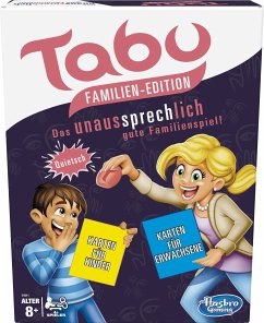 Hasbro E4941100 - Tabu Familien Edition, Familienspiel, Kartenspiel