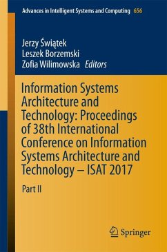 Information Systems Architecture and Technology: Proceedings of 38th International Conference on Information Systems Architecture and Technology - ISAT 2017 (eBook, PDF)