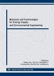 Materials and Technologies for Energy... - Bild 1