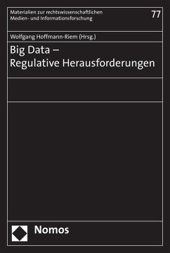 Cover Big Data - Regulative Herausforderungen (eBook, PDF)