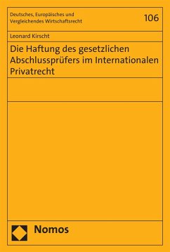 Cover Die Haftung des gesetzlichen Abschlussprüfers im Internationalen Privatrecht (eBook, PDF)
