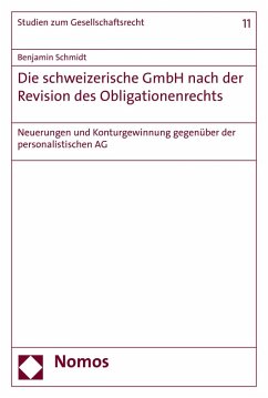 Die schweizerische GmbH nach der Revision des Obligationenrechts (eBook, PDF) - Schmidt, Benjamin