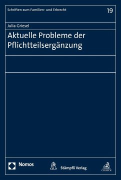 Cover Aktuelle Probleme der Pflichtteilsergänzung (eBook, PDF)