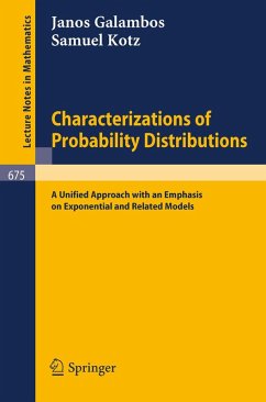 Characterizations of Probability Distributions. (eBook, PDF) - Galambos, Janos; Kotz, Samuel