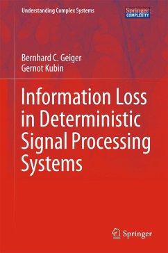 Cover Information Loss in Deterministic Signal Processing Systems (eBook, PDF)