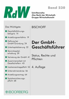 Der GmbH-Geschäftsführer (eBook, ePUB) - Bischoff, Thomas