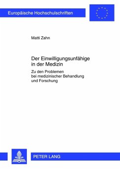 Der Einwilligungsunfaehige in der Medizin (eBook, PDF) - Zahn, Matti