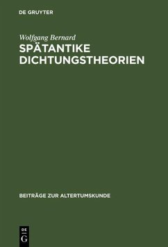 Cover Spätantike Dichtungstheorien (eBook, PDF)