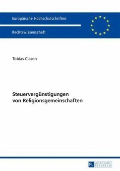Steuerverguenstigungen von Religionsgemeinschaften (eBook, PDF) - Clasen, Tobias