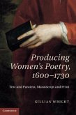 Producing Women's Poetry, 1600-1730 (eBook, PDF)