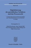 Digitalisierung der gerichtlichen Verfahren und das Prozessrecht.