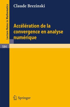 Acceleration de la convergence en analyse numerique (eBook, PDF) - Brezinski, Claude