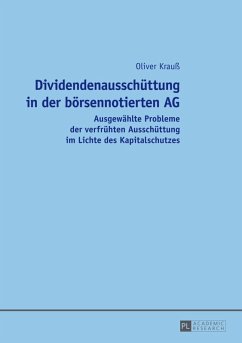 Dividendenausschuettung in der boersennotierten AG (eBook, PDF) - Krau, Oliver