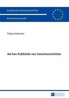 Ad-hoc-Publizitaet von Zwischenschritten (eBook, PDF) - Kallmaier, Tobias