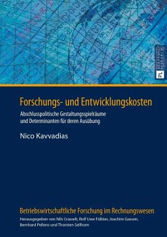 Forschungs- und Entwicklungskosten (eBook, PDF) - Kavvadias, Nico