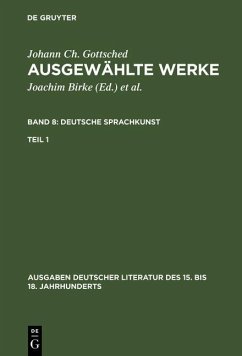 Deutsche Sprachkunst. Erster Teil (eBook, PDF) - Gottsched, Johann Christoph