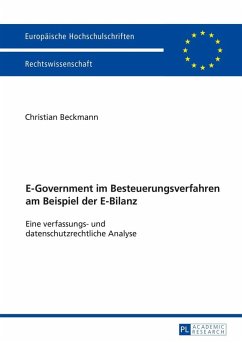 E-Government im Besteuerungsverfahren am Beispiel der E-Bilanz (eBook, ePUB) - Christian Beckmann, Beckmann