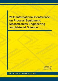 2013 International Conference on Process Equipment, Mechatronics Engineering and Material Science (eBook, PDF)