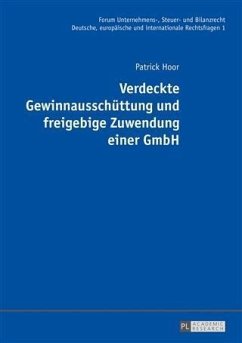Verdeckte Gewinnausschuettung und freigebige Zuwendung einer GmbH (eBook, PDF) - Hoor, Patrick