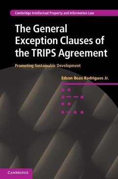 General Exception Clauses of the TRIPS Agreement (eBook, ePUB) - Edson Beas Rodrigues, Jr