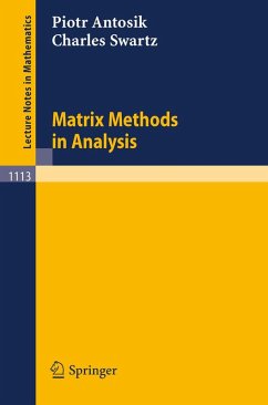 Matrix Methods in Analysis (eBook, PDF) - Antosik, Piotr; Swartz, Charles