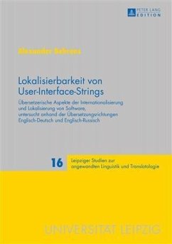 Lokalisierbarkeit von User-Interface-Strings (eBook, PDF) - Behrens, Alexander